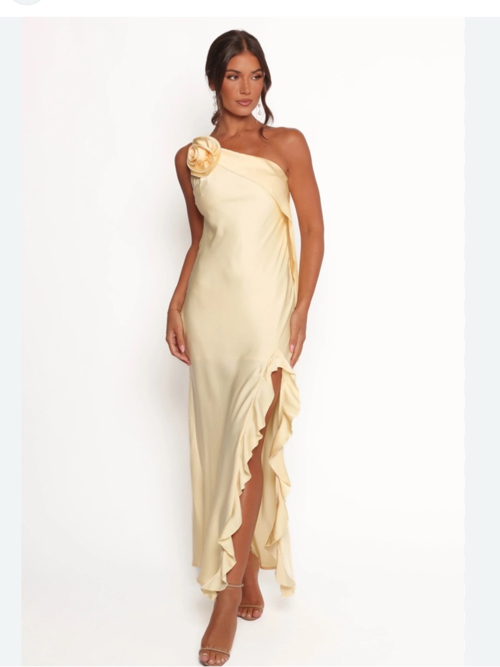 Aila Rosette One Shoulder Dress